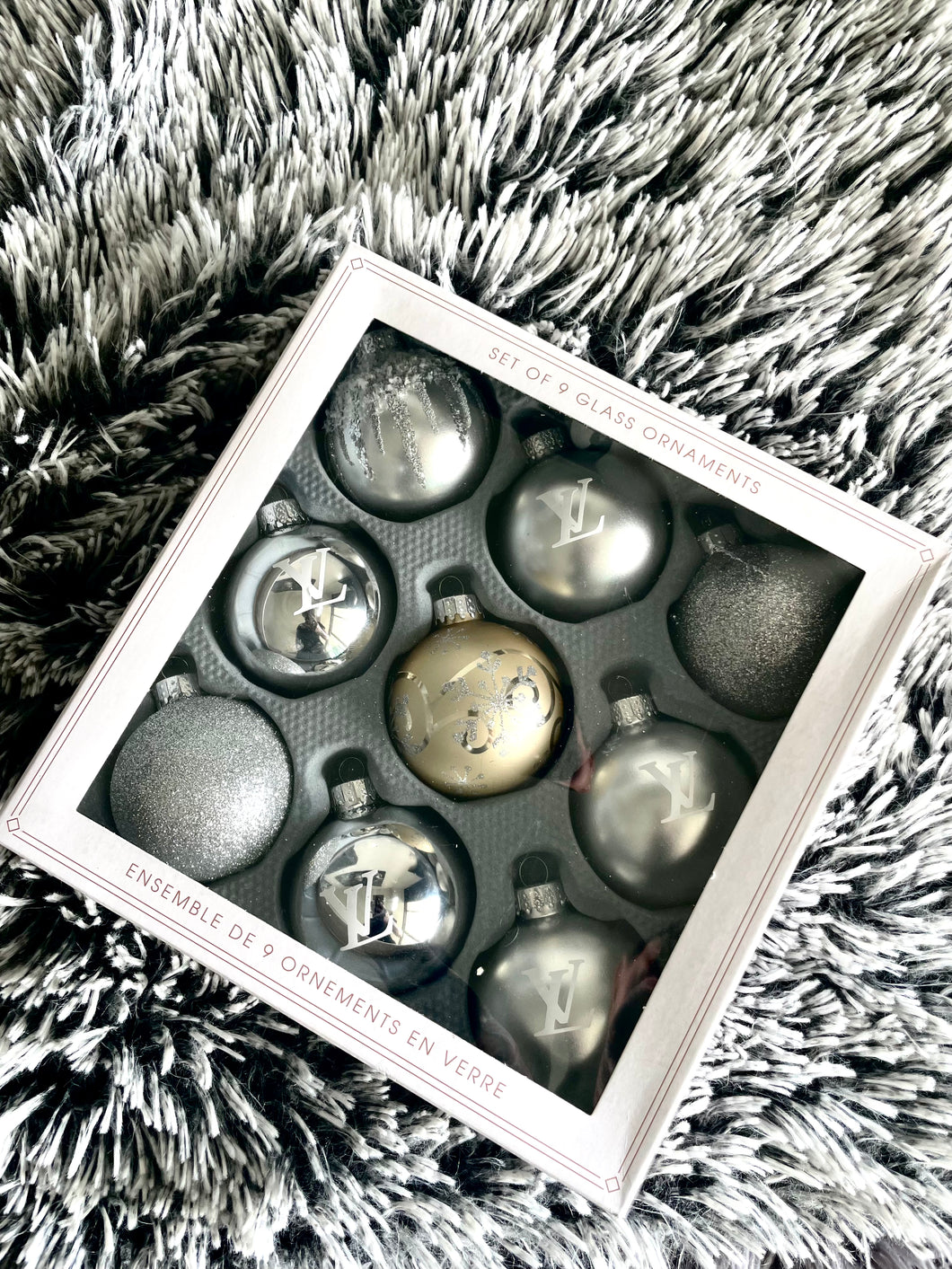 Boxed Set of Designer Xmas Baubles