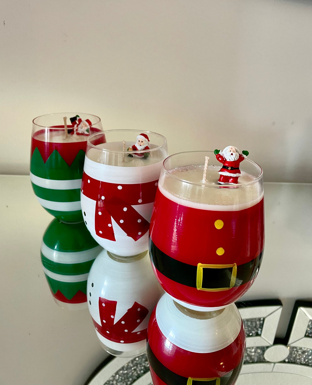 Flashing Santa Candles